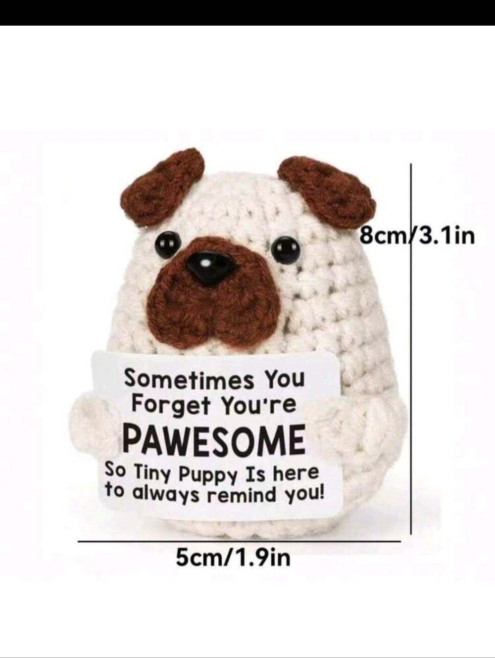 Positive Crochet Puppy Encouragement NEW - Picture 4 of 15